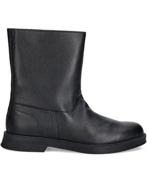 HUGO Leather Ankle Boots - Black