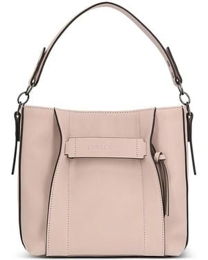 Longchamp S 3D Leather Tote Bag - Pink