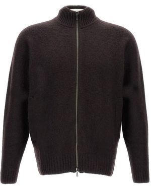 Drumohr Zip High-Neck Sweater - Grey