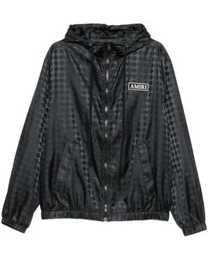 Amiri Logo-Pattern Jacket - Black