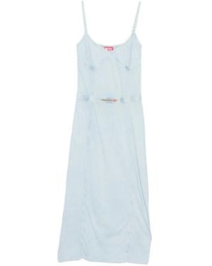 DIESEL Midi Dress With Spaghetti Straps - Blue