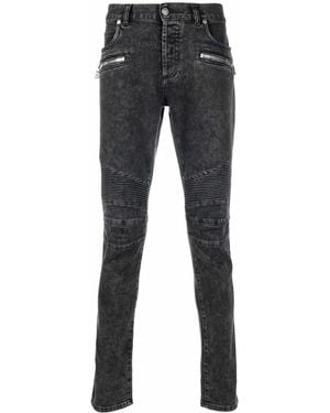 Balmain ブリーチ スリムジーンズ - ブラック