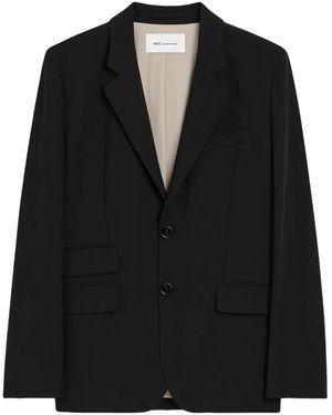 Ami Paris Single Breasted Boxy Jacket - Black