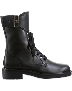 Högl Nick Lace-Up Leather Combat Boots - Black