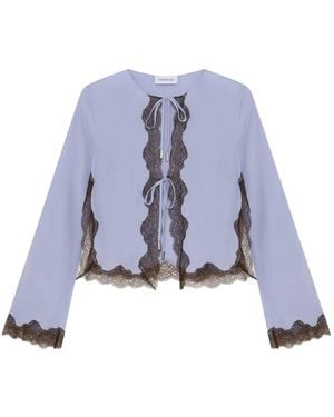 16Arlington Filipa Vest Met Kanten Afwerking - Blauw