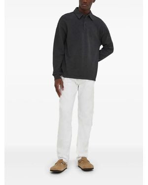 American Vintage Polo con solapa con botones - Negro