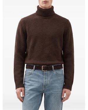 Altum Roll-Neck Cashmere Jumper - Brown