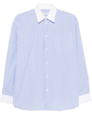 Sporty & Rich Striped Cotton Shirt - Blue