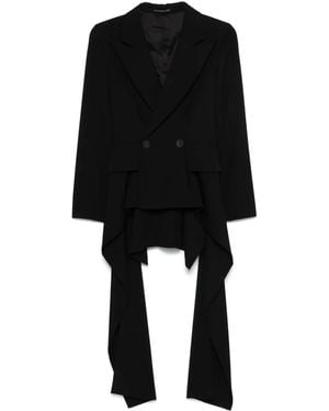 Yohji Yamamoto Draped Blazer - Black
