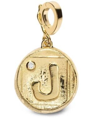 Azlee Diamond Initial Pendant - Metallic