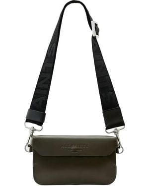 AllSaints Sac À Bandoulière En Cuir À Logo - Noir
