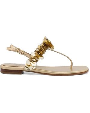 MICHAEL Michael Kors Sandales Métallisées Ornées De Sequins - White
