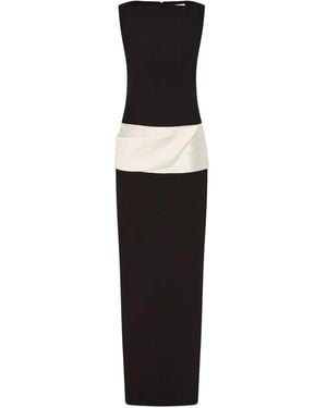 Rachel Gilbert Rikki Avondjurk Met Satijnen Vlakken - Zwart