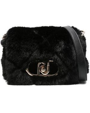 Liu Jo Umhängetasche Aus Shearling - Schwarz