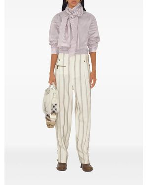 Burberry Klassische Hose Mit Reißverschluss - Weiß
