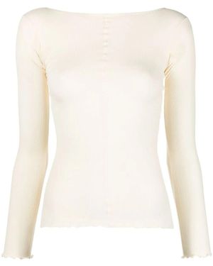 Baserange Jersey Con Bordes Festoneados - Blanco