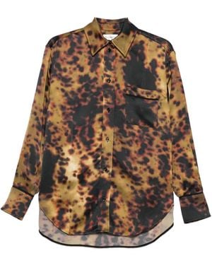 Victoria Beckham Tortoiseshell-Print Shirt - Brown
