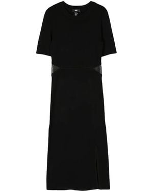 DKNY カットアウト Tシャツワンピース - ブラック
