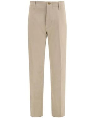Lardini Flap-Pocket Pants - Natural