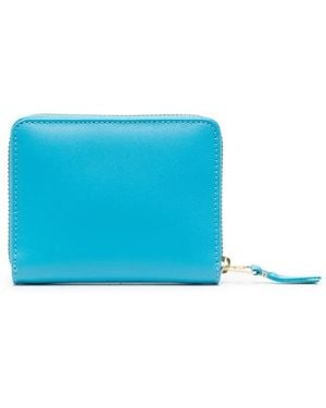 Comme des Garçons Leather Zip Wallet - Blue