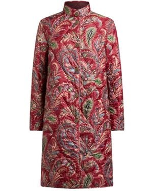 Etro Quilted Paisley Reversible Coat - Red