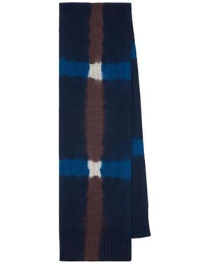 Paul Smith Tie-Dye Merino Wool Scarf - Blue