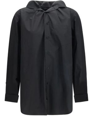 ALAINPAUL Chemise À Col Élastiqué Et Manches Longues - Black