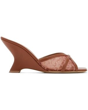 Malone Souliers X Nojoud Alrumaihi Perla Leather-Strap Mules - Brown