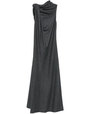 Petar Petrov Draped Sleeveless Maxi Dress - White