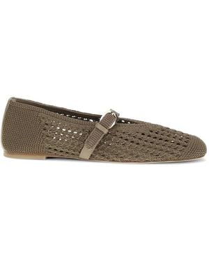 Stuart Weitzman Leora Strap Ballet Flats - Green
