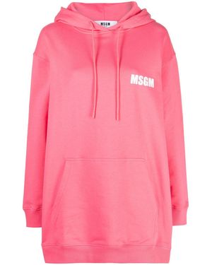 MSGM Hoodie Met Logoprint - Roze