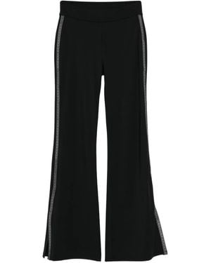 Michael Kors Logo-Tape Flared Pants - Black