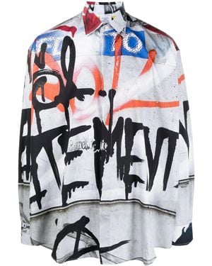 Vetements グラフィティ シャツ - ブルー