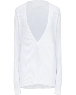 MM6 by Maison Martin Margiela リブニット ミニドレス - ホワイト