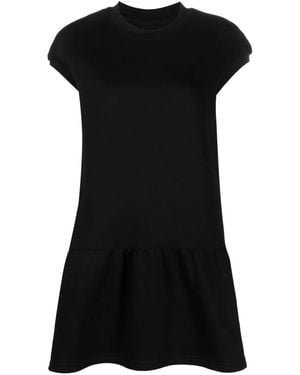 Ioana Ciolacu Short-Sleeve Peplum Mini Dress - Black