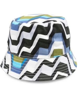 Missoni Zigzag-Print Bucket Hat - Blue