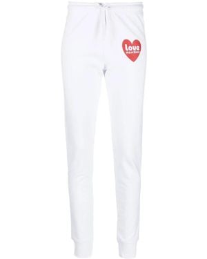 Love Moschino Jogginghose Mit Logo-Print - Weiß