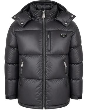 Philipp Plein Doudoune En Nylon Brillant - Noir