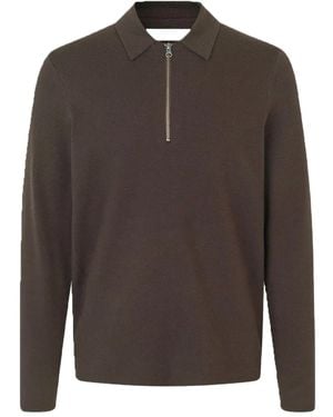 Samsøe & Samsøe Poloshirt mit Reißverschluss - Braun