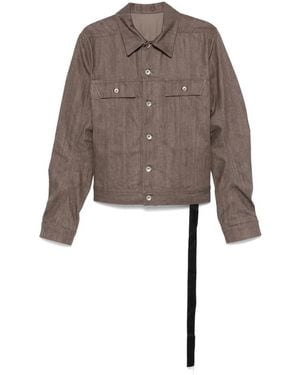 Rick Owens Giacca Trucker - Marrone