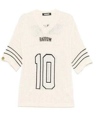 Barrow T-Shirt mit Logo-Intarsie - Natur