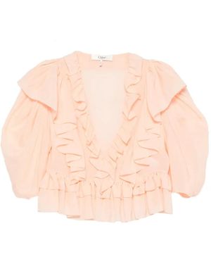 Chloé Ruffled Blouse - Rose