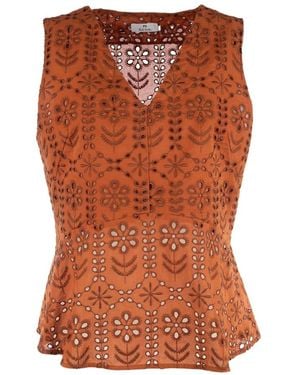Paul Smith Haut Brodé À Col V - Orange