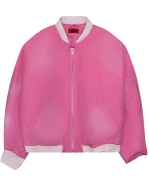 424 Zip-Up Bomber Jacket - Pink