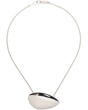 Isabel Marant Brass Chain Pendant Necklace - White