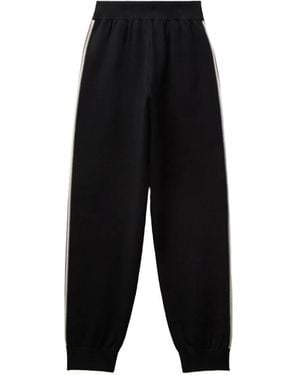 Versace Logo-Embroidered Side-Stripe Track Trousers - Black
