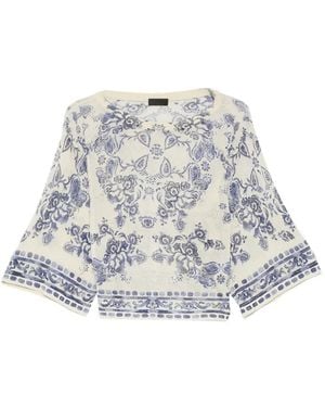Liu Jo Floral Blouse - White
