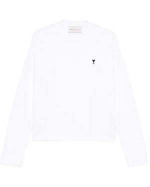 Ami Paris Contrasted "Ami De Coeur" Sweatshirt - White