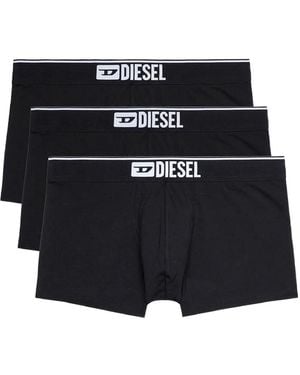 DIESEL Boxer Umbx-Damien Con Logo (3 Pezzi) - Nero