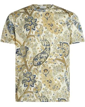 Etro T-Shirt Con Stampa Paisley - Bianco
